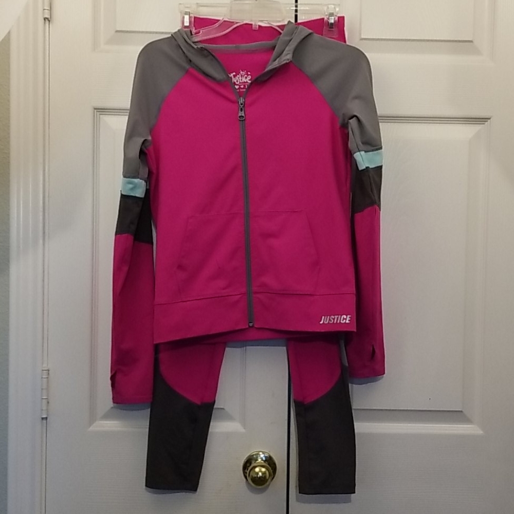 Justice leggings and hoodie set